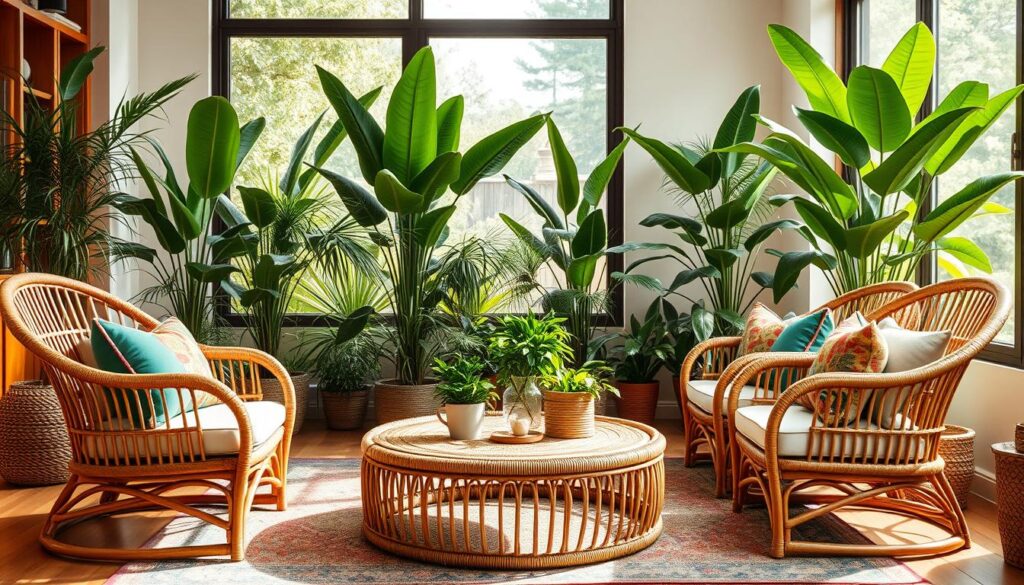 Rattan accents