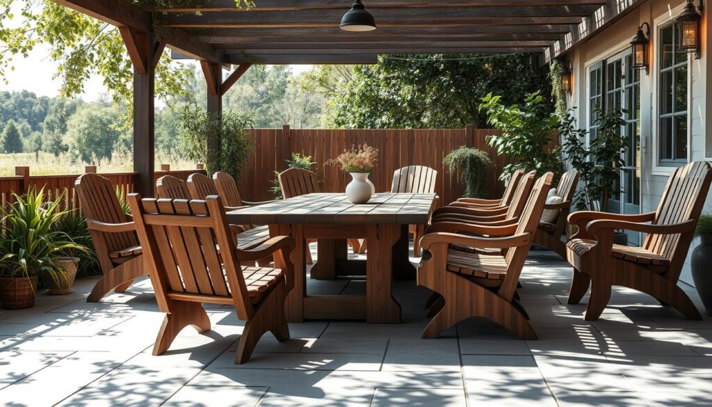 outdoor patio furniture wood