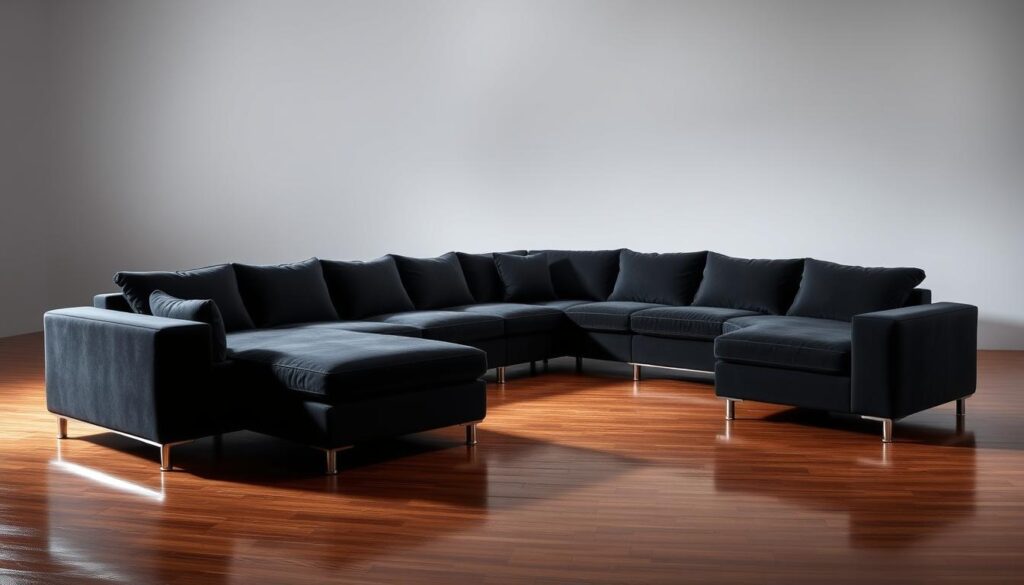 black sectional sofas