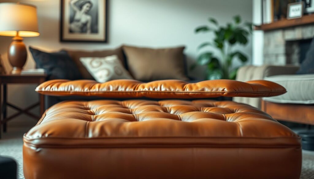 leather ottoman