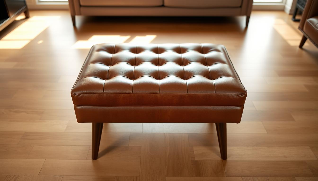 leather ottoman