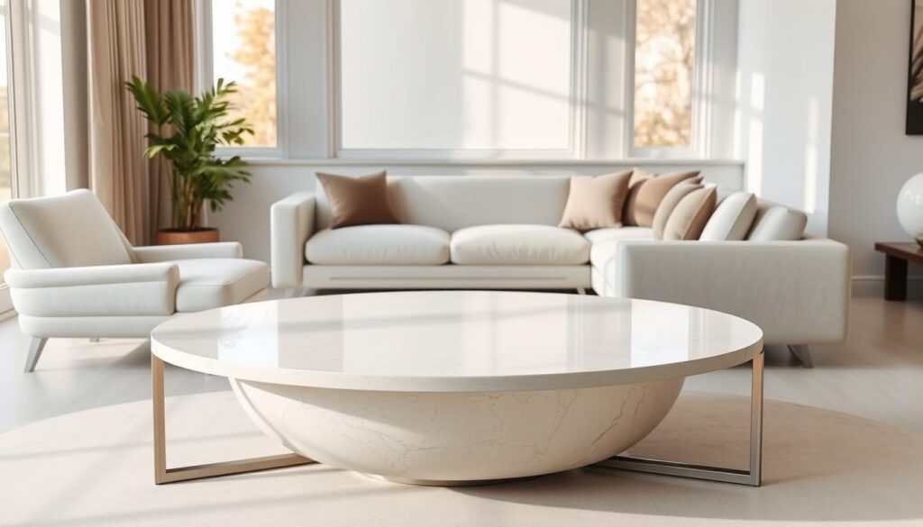 round marble coffee table