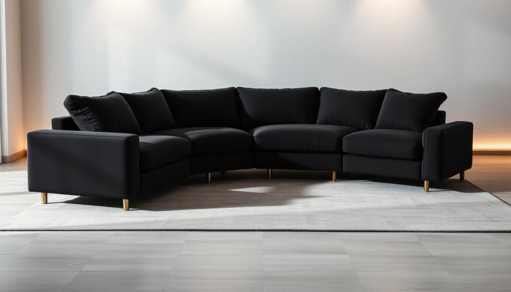 sectional black sofa